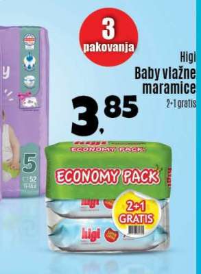 Higi Baby vlažne maramice