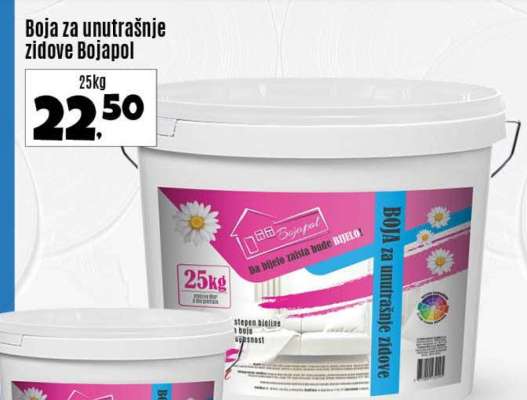 Boja za unutrašnje zidove Bojapol