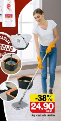 Mop brisač poda s kantom