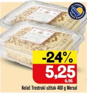 Kolač Trostruki užitak 460 g Mersal