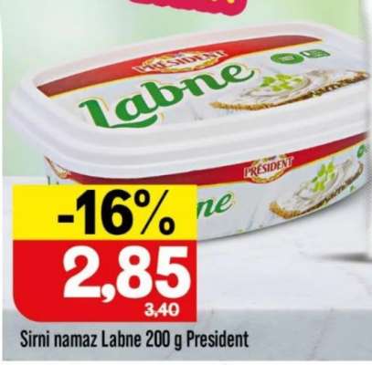Sirni namaz Labne 200 g President