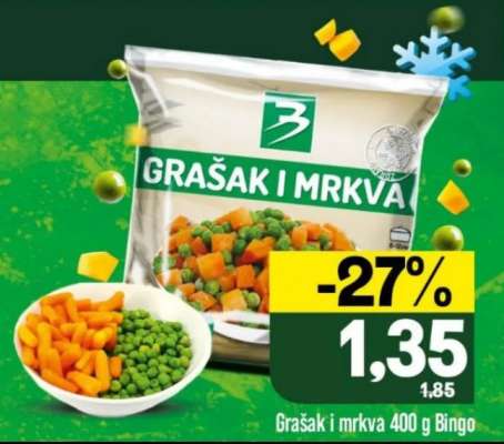 Grašak i mrkva 400 g Bingo
