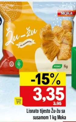 Lisnato tijesto Žu-žu sa susamom 1 kg Moka