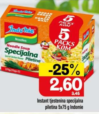 Instant tjestenina specijalna piletina 5x75 g Indomie