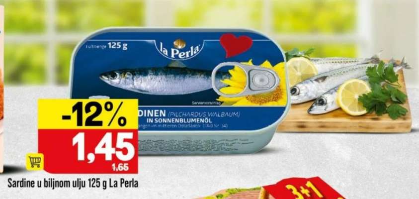 Sardine u biljnom ulju 125 g La Perla