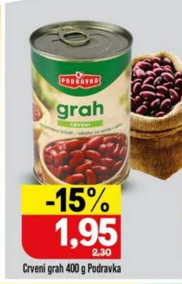 Crveni grah 400 g Podravka