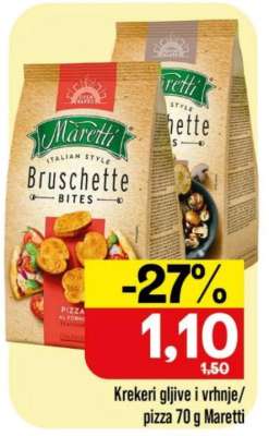 Krekeri gljive i vrhnje/pizza 70 g Maretti