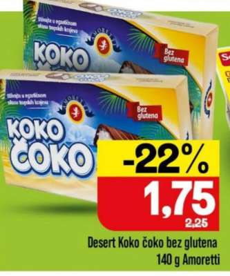 Desert Koko čoko bez glutena