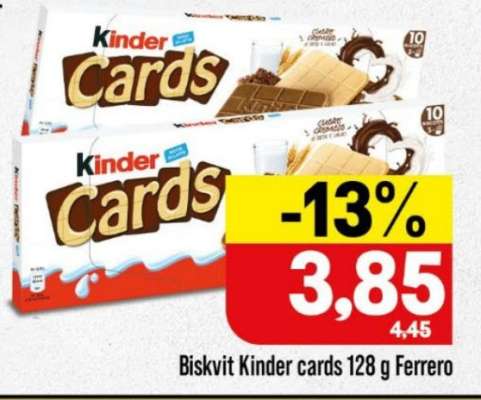 Biskvit Kinder cards 128 g Ferrero