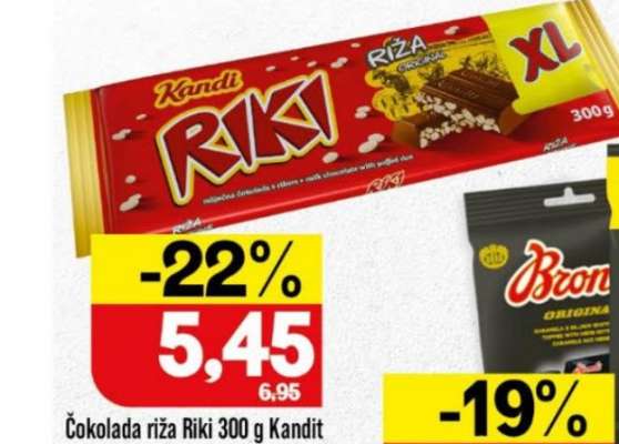 Čokolada riža Riki 300 g Kandit