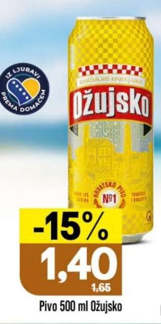 Pivo 500 ml Ožujsko