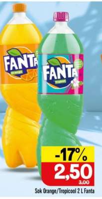 Sok Orange/Tropicool 2 L Fanta