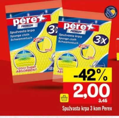 Spužvasta krpa 3 kom Perex