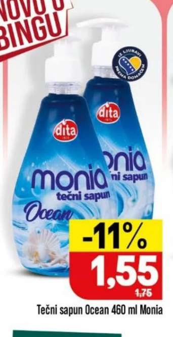 Tečni sapun Ocean 460 ml Monia