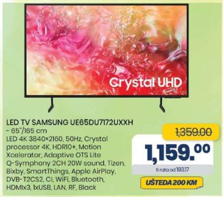 LED TV SAMSUNG UE65DU7172UXXH