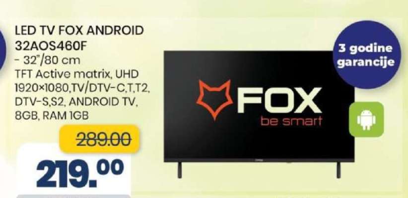 LED TV FOX ANDROID 32AOS460F