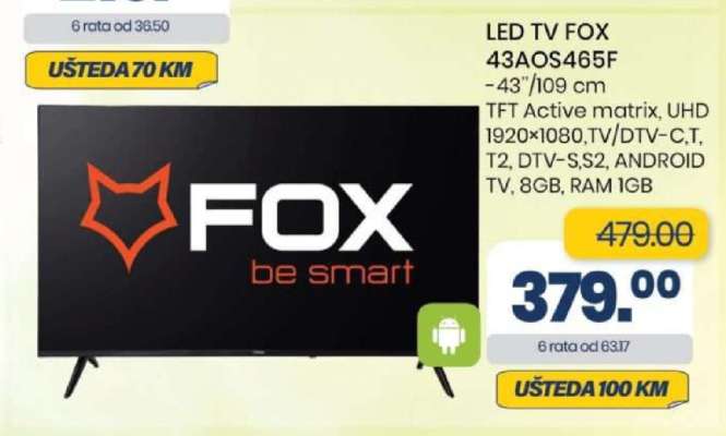 LED TV FOX 43AO5465F