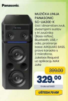 MUZIČKA LINIJA PANASONIC SC-UA30E-K