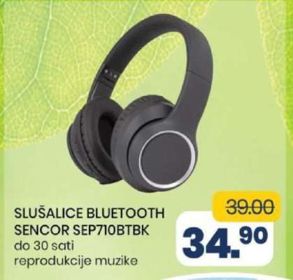 SLUŠALICE BLUETOOTH SENCOR SEP710BTBK