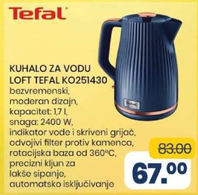 KUHALO ZA VODU LOFT TEFAL KO251430