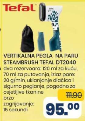 VERTIKALNA PEGLA NA PARU STEAMBRUSH TEFAL DT2040