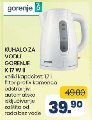 KUHALO ZA VODU GORENJE K 17 W II