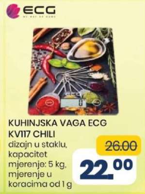 KUHINJSKA VAGA ECG KV117 CHILI
