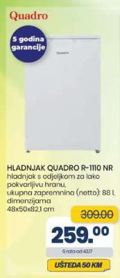 HLADNJAK QUADRO R-1110 NR