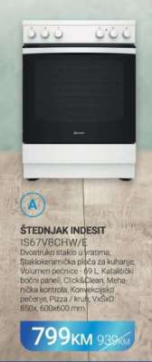 ŠTEDNJAK INDESIT IS67V8CHW/E