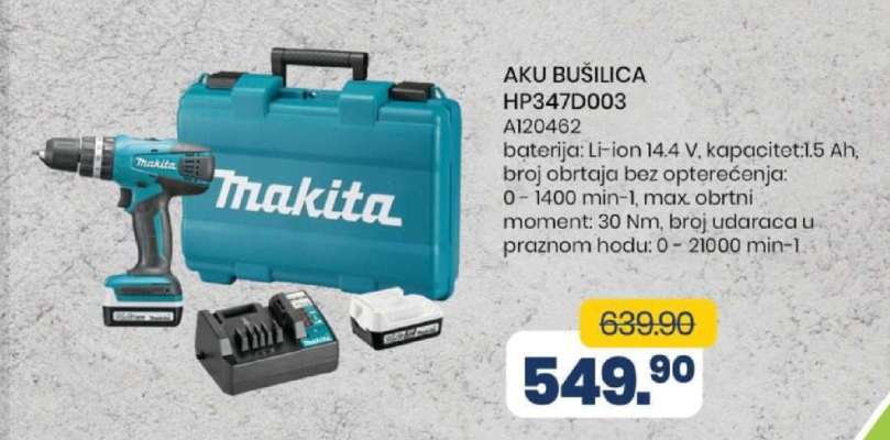 AKU BUŠILICA HP347D003