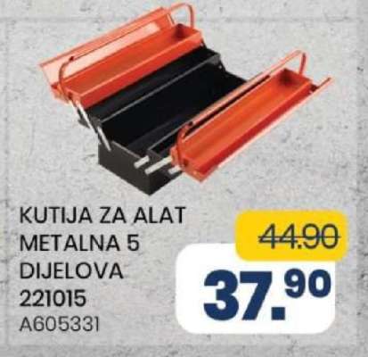 KUTIJA ZA ALAT METALNA 5 DIJELOVA