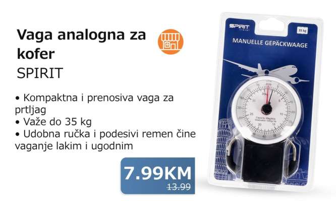 Vaga analogna za kofer SPIRIT