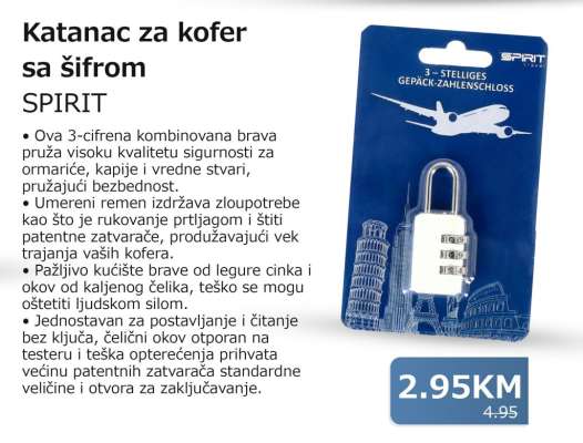 Katanac za kofer sa šifrom