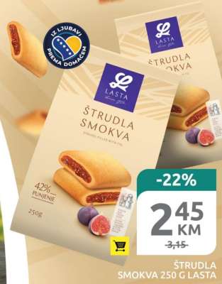 Štrudla smokva 250 g, Lasta