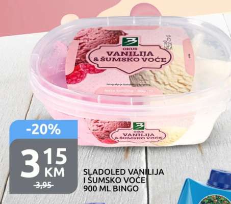 SLADOLED VANILIJA I ŠUMSKO VOĆE