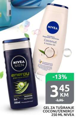 GEL ZA TUŠIRANJE COCONUT/ENERGY 250 ML NIVEA