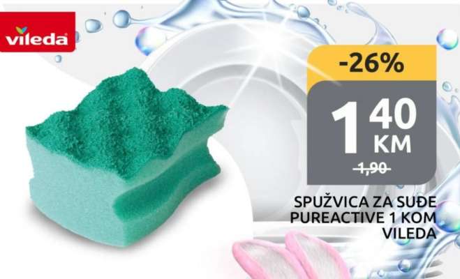 SPUŽVICA ZA SUĐE PUREACTIVE 1 KOM VILEDA