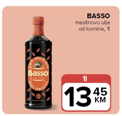 BASSO maslinovo ulje od komine, 1l