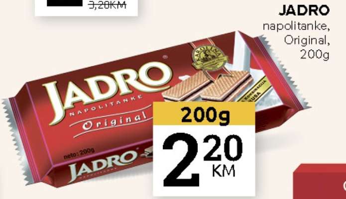 JADRO napolitanke, Original, 200g