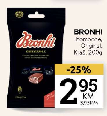 BRONHI bombone, Original, Kraš, 200g