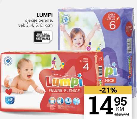 LUMPI dječije pelene