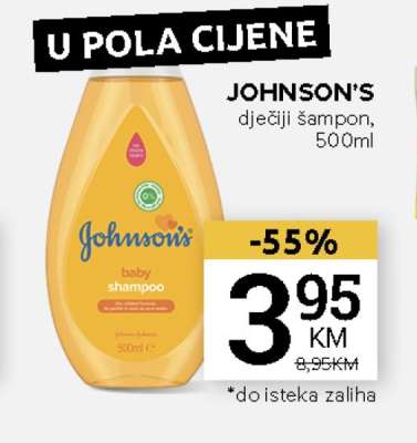 JOHNSON'S dječji šampon, 500ml