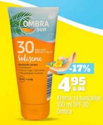 Krema za sunčanje 100 ml SPF 30 Ombra