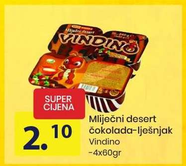 Mliječni desert čokolada-lješnjak
