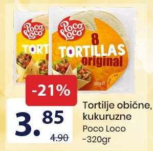 Tortilje obične, kukuruzne