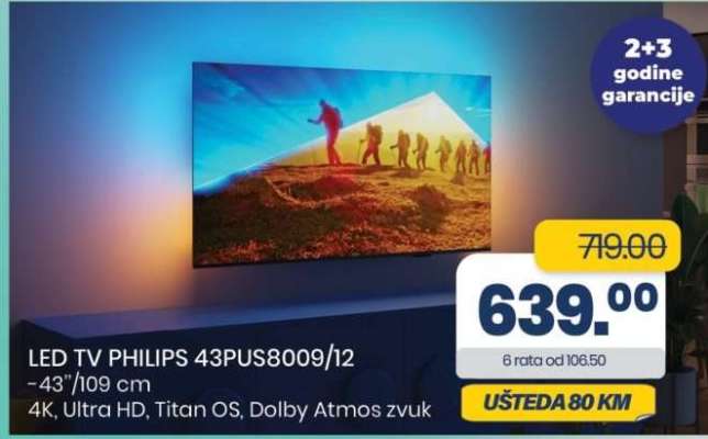 LED TV PHILIPS 43PUS8009/12