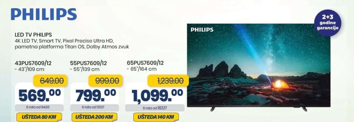 LED TV PHILIPS 43PUS7609/12