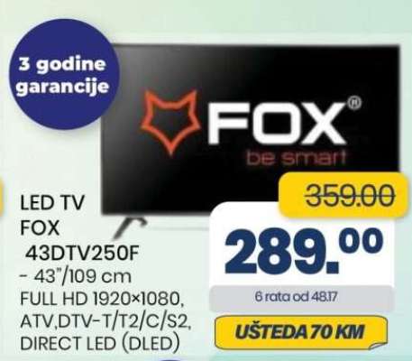 LED TV FOX 43DTV250F