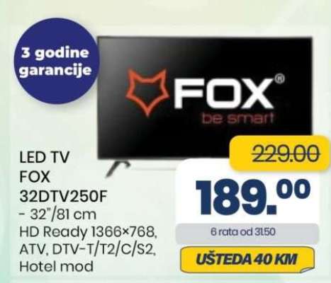 LED TV FOX 32DTV250F