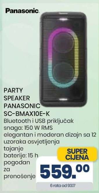 PARTY SPEAKER PANASONIC SC-BMAX10E-K